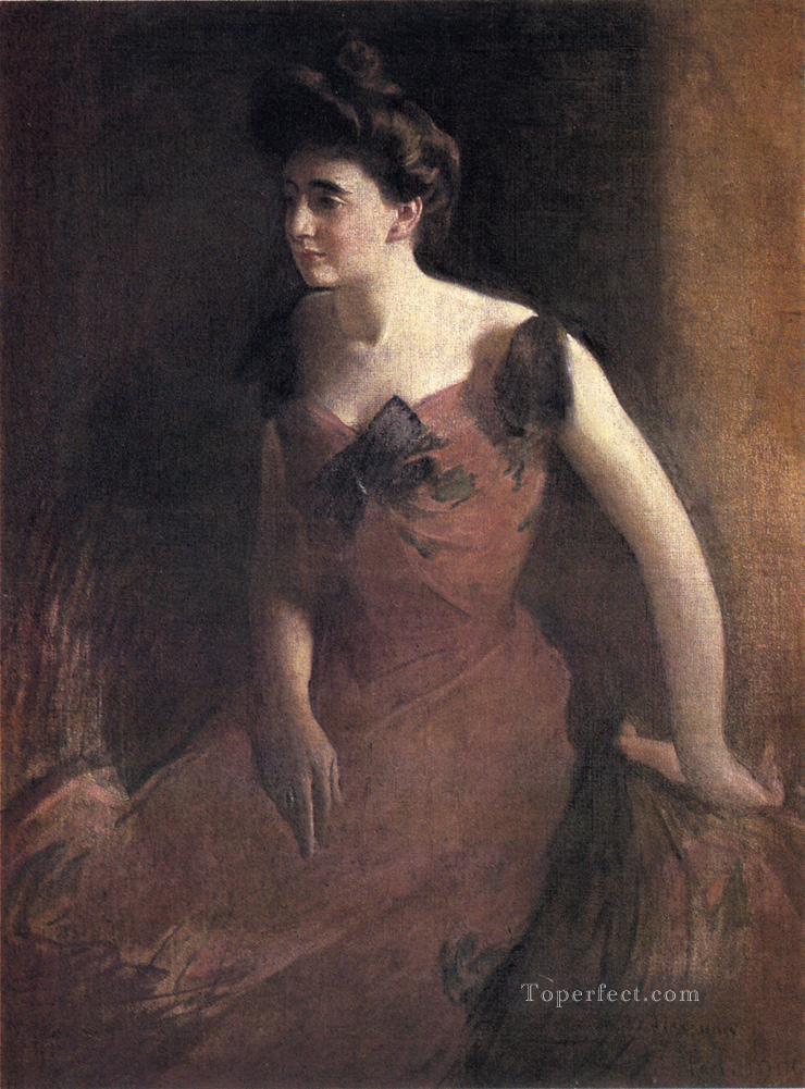Woman in a Red Dress John White Alexander Oil Paintings